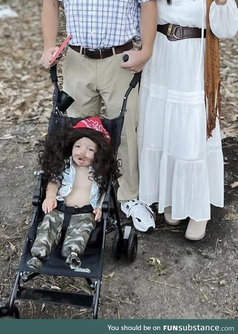 My little Nephew as Lieutenant Dan from Forest Gump. I died…