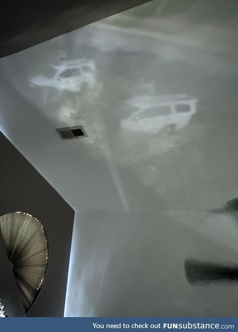 Camera Obscura on my ceiling today