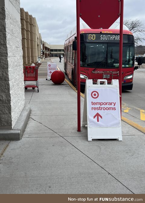 Interesting place to poo