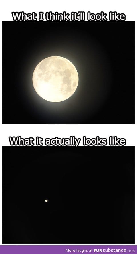 When I try to photograph a beautiful full moon with my phone