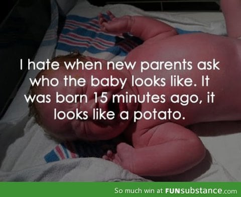 Who the baby looks like?