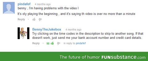 Benny from axis of awesome at his finest