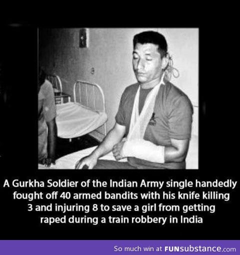 Badass soldier fought off 40 bandits to save a girl