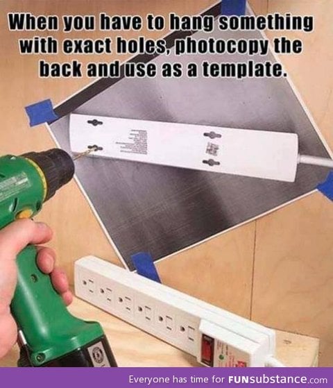 Life hack for drilling things
