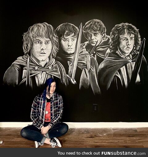 Hobbit chalkboard drawing!(oc)