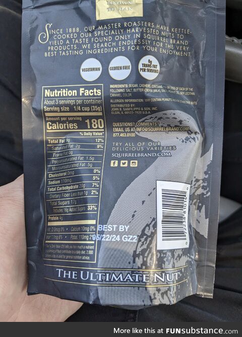 What every man wants from a bag of cashews