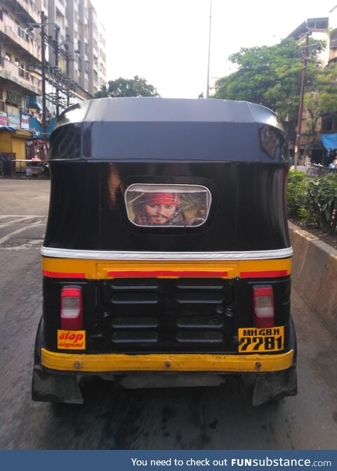 On a Rickshaw in Mumbai