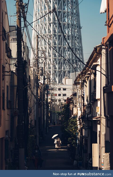 Beneath the towering megastructure of Tokyo Skytree