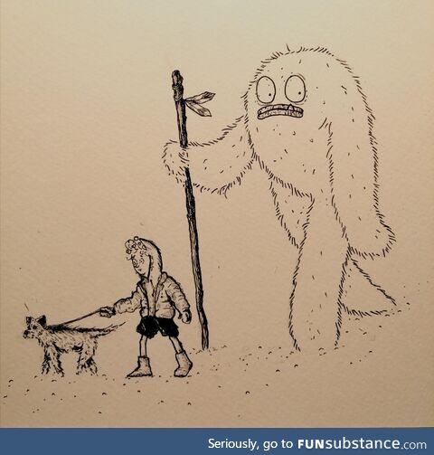 Boy Dog and Shamaneman (OC)