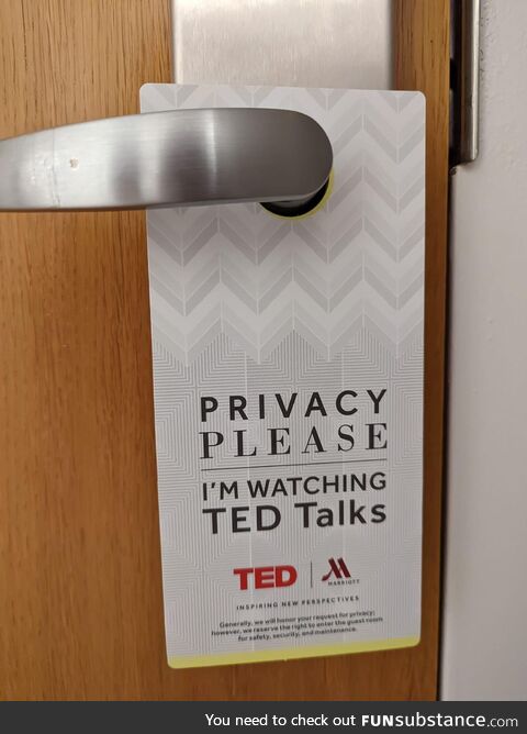 If the TED Talks a rockin’ don’t come a knockin’