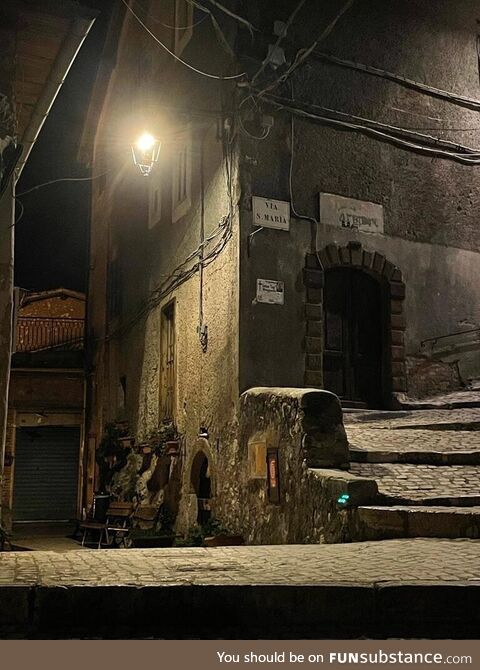 Night walk in Artena (Lazio, Italy)