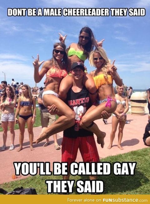 Male cheerleaders