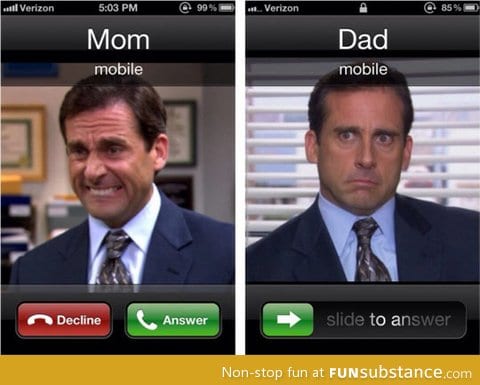 You can't decline dad's call