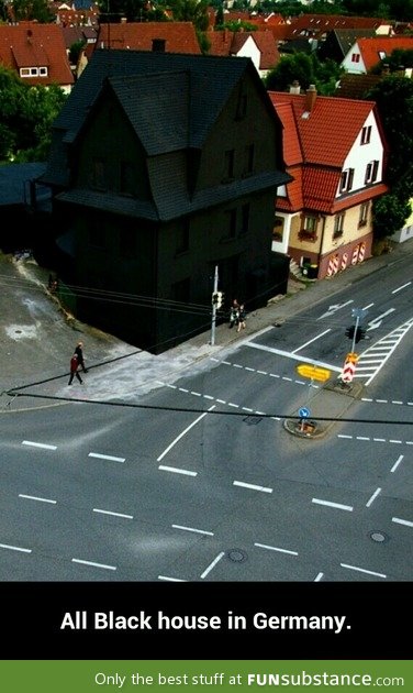 All black house in germany