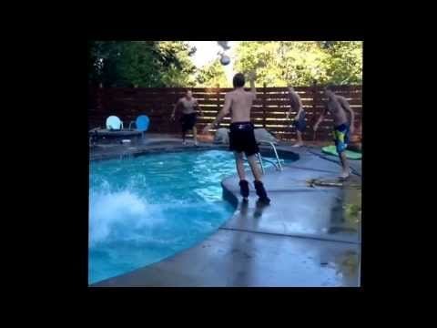 Craziest pool basketball dunk ever