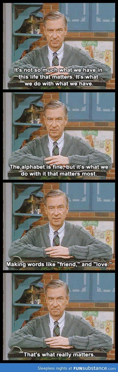 What really matters in life