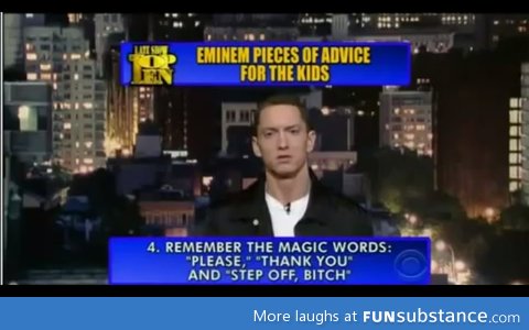 Eminem's advice for kids