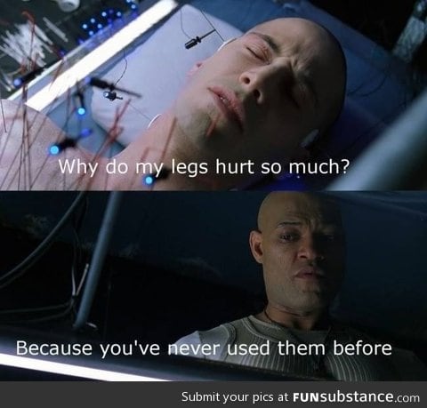 After leg day at the gym