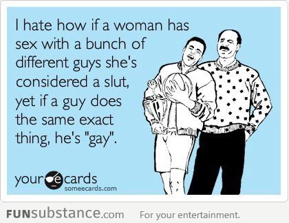 The difference between a sl*t and being gay