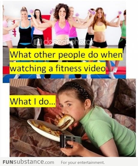 Fitness Videos : Normal People vs Me