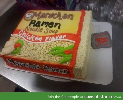 My friend made this awesome ramen cake
