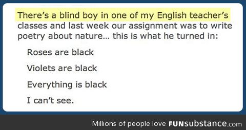 Blind poetry