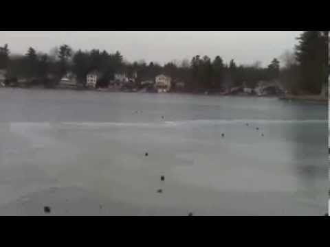 Rocks bouncing on a frozen pond sound like a laser gun