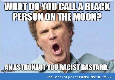 Black person on the moon