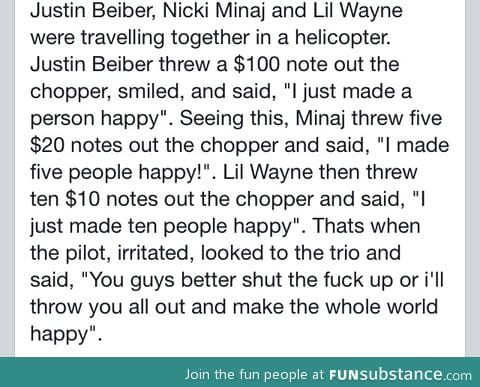Making the whole world happy