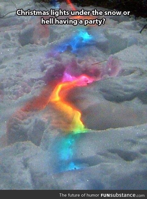 No I think a unicorn peed in the snow.