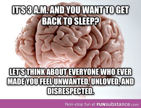 You win last night's round, scumbag brain