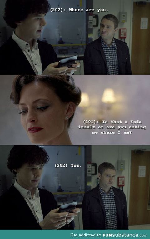 Sherlock's clever way with words