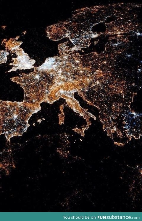 Europe at night