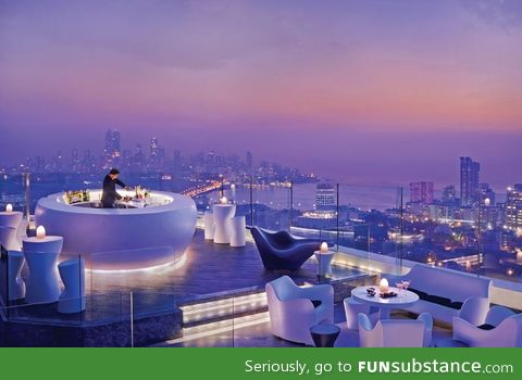 Four Seasons rooftop bar in Mumbai