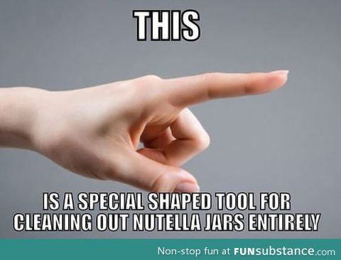 Special shaped tool for nutella