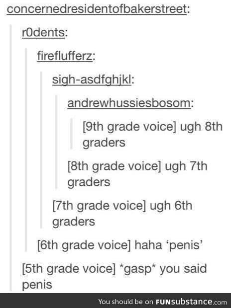 Age 23 "haha... Pen*s"